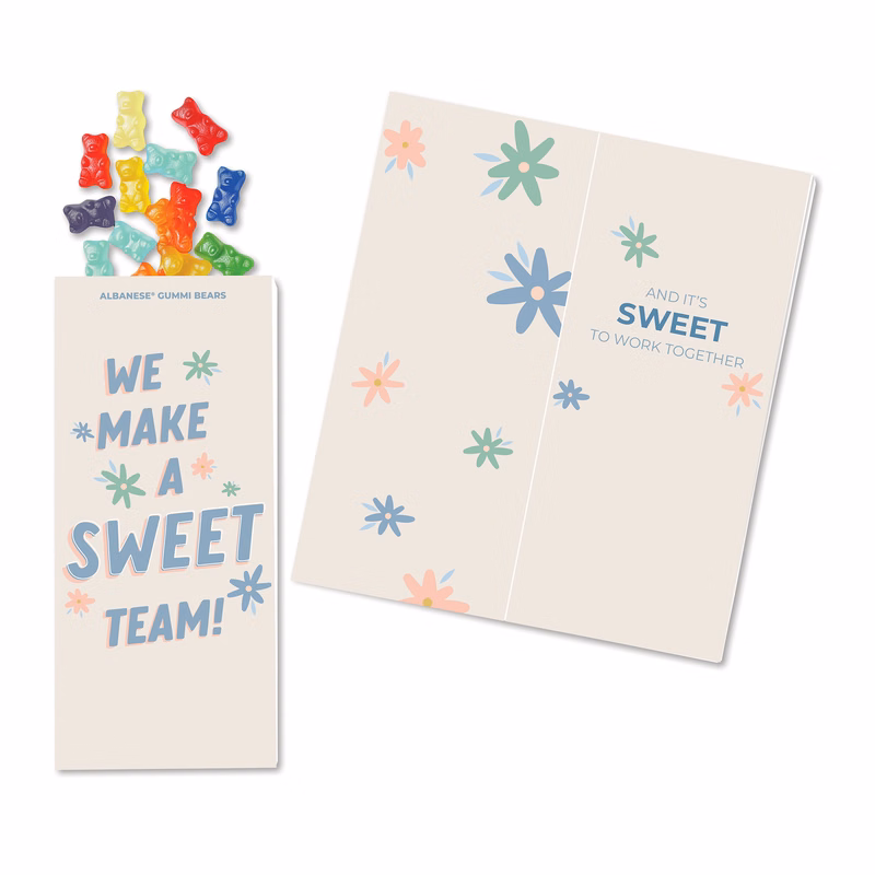 Full-Color Custom Sweeter Cards with Gummi Bears