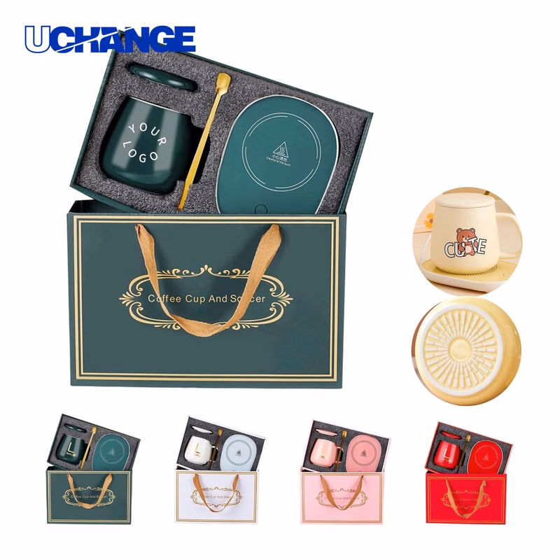 Ceramic Heated Cup Gift Set Kit for Office Use