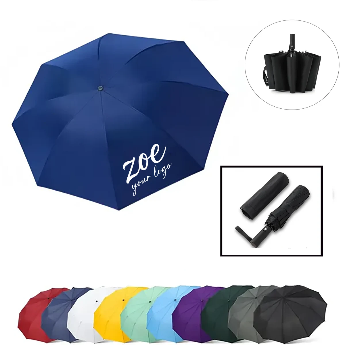 Custom Automatic Made Dual Purpose Sun And Rain Umbrella 1