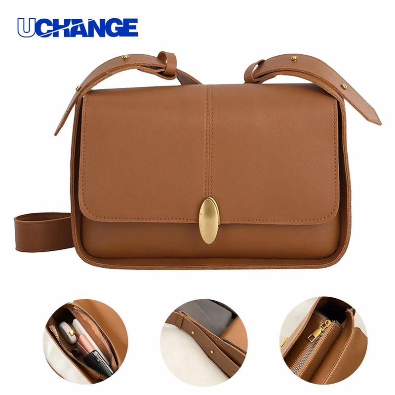 Vintage Solid Color Crossbody Bag Minimalist Daily Style