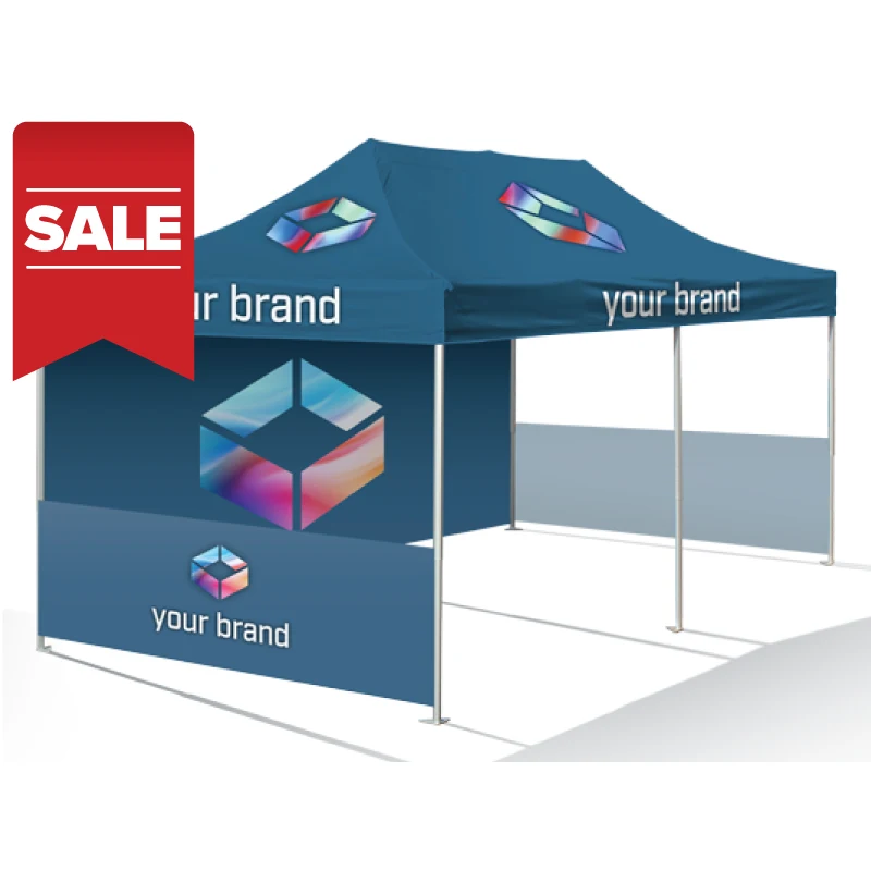 10'x20' Expo Package with Printed Top, Wall and Rail Skirts 1