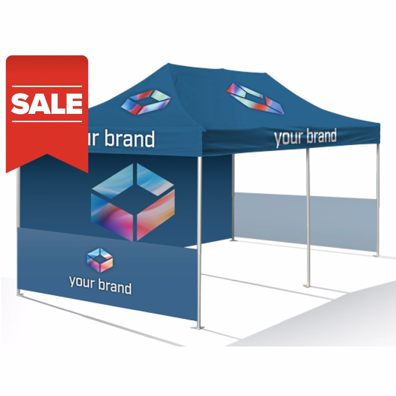 10'x20' Expo Package with Printed Top, Wall and Rail Skirts