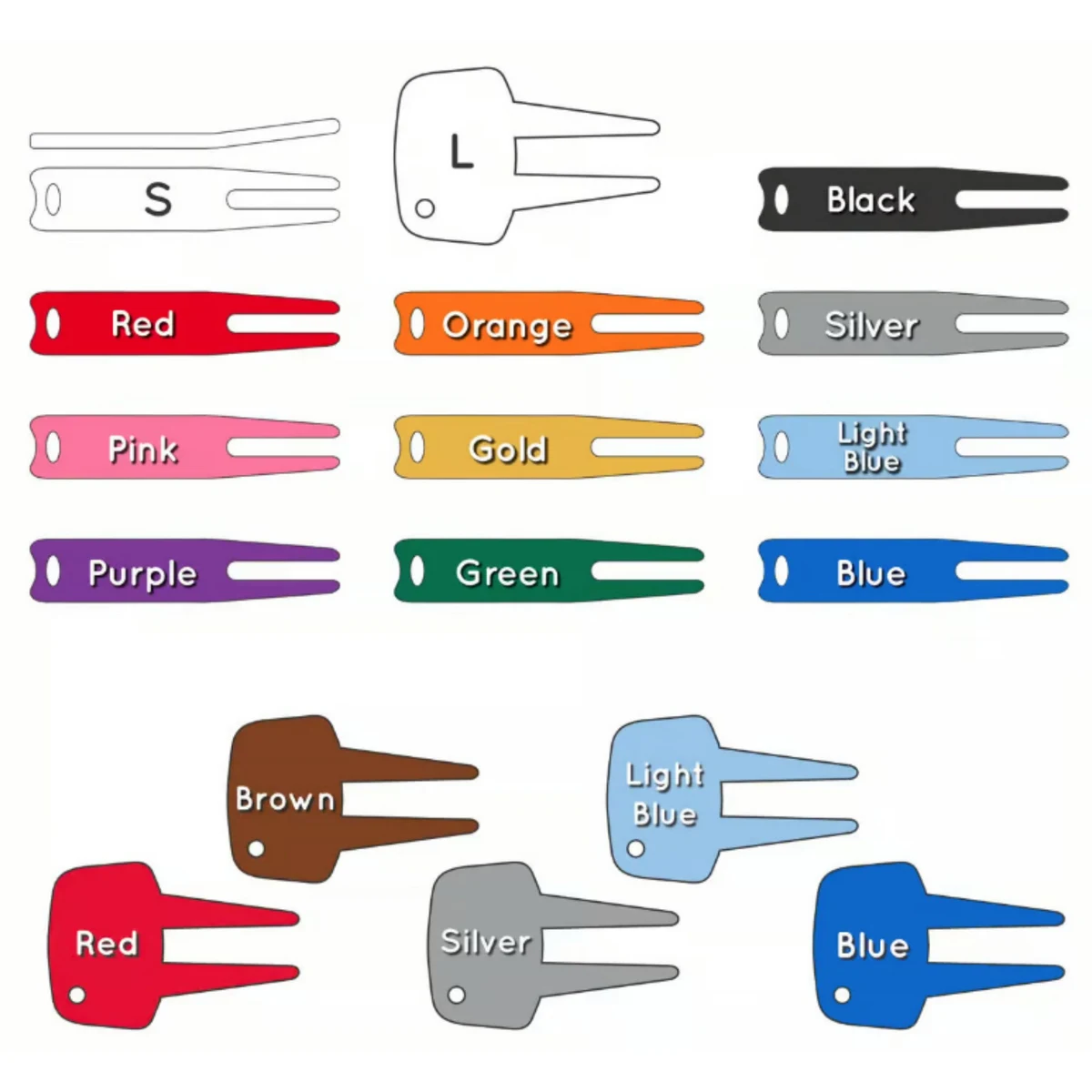 Golf Divot Aluminum Tag - 100% MADE IN THE USA 1