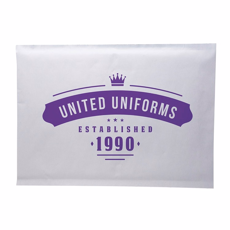 One Color White Paper Bubble Mailer (7.25" x 12')