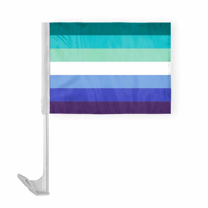 12 " x 16 " ePoly Gay Men Economy Car Flag
