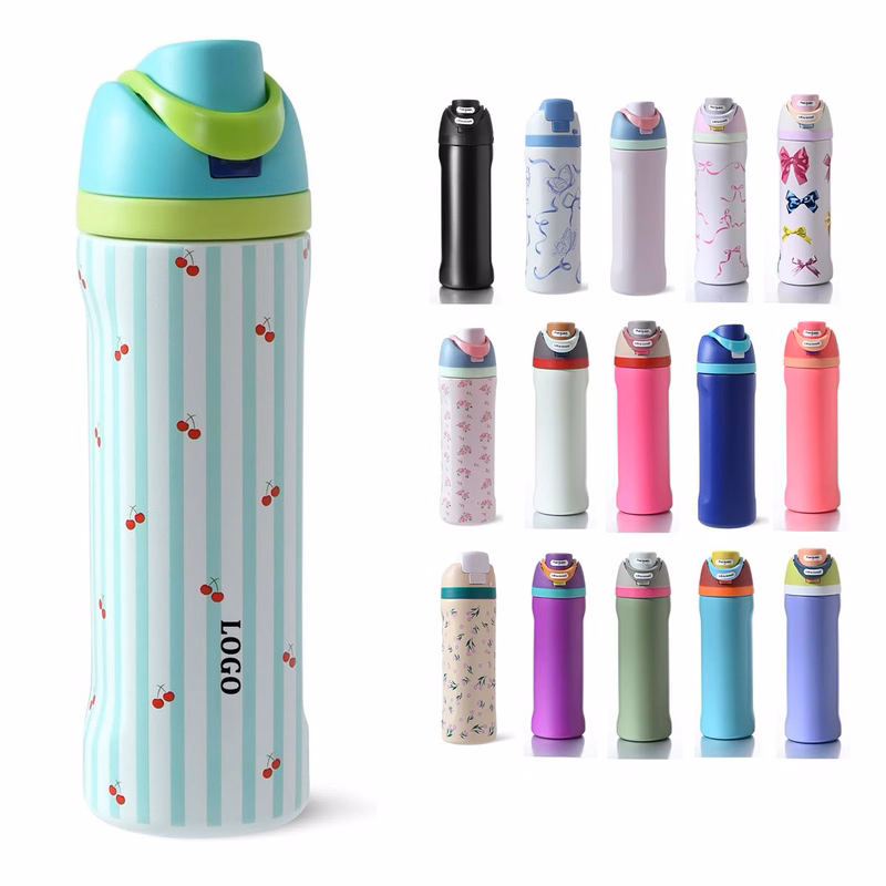 Insulated Stainless Steel Sports Straw Bottle