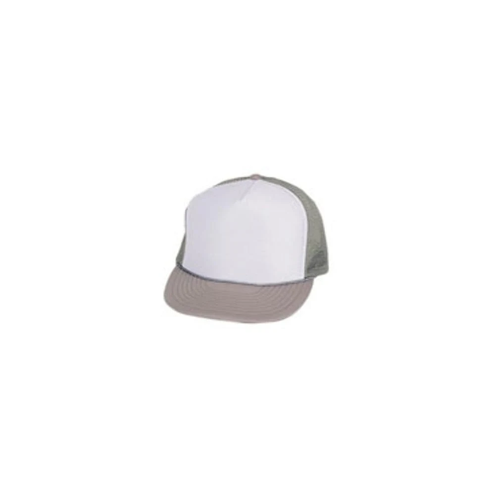 Mesh Cap - Gray/White Poly Foam Baseball Style 1