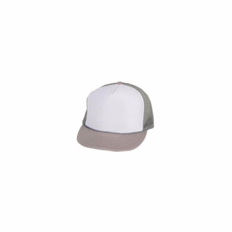 Mesh Cap - Gray/White Poly Foam Baseball Style