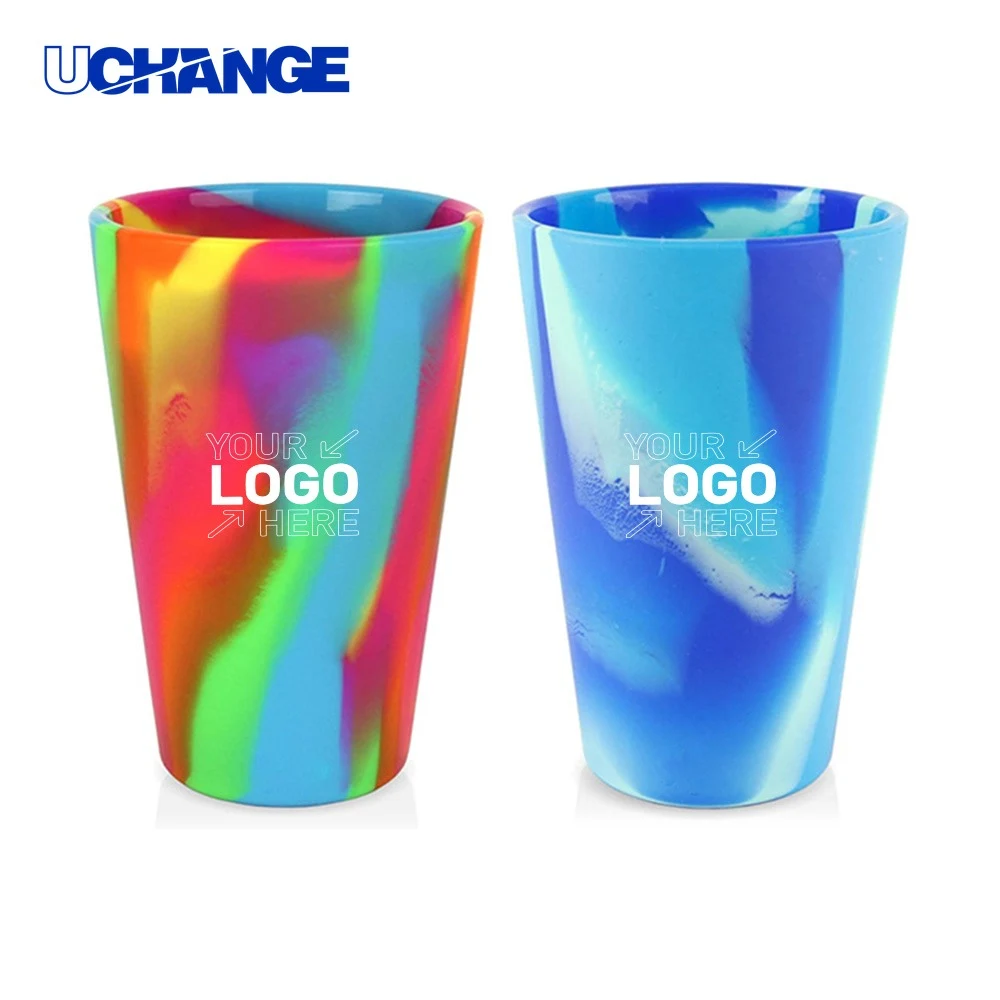 16oz Tie Dye Silicone Travel Cup 1