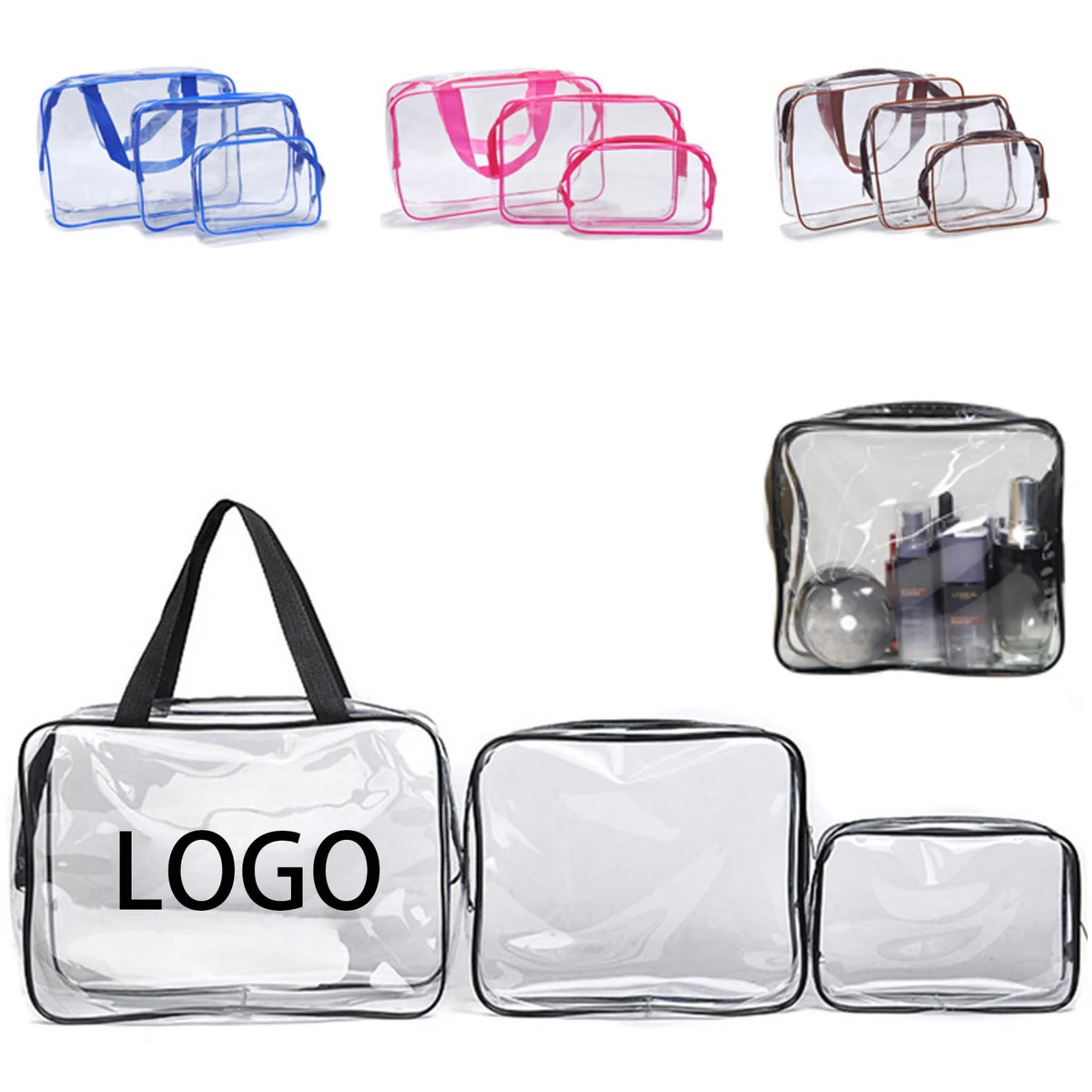 Transparent PVC Waterproof Cosmetic Pouch 1