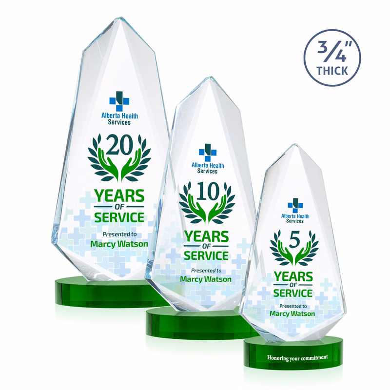 Sheridan VividPrint™ Award on Alberton Base - Green