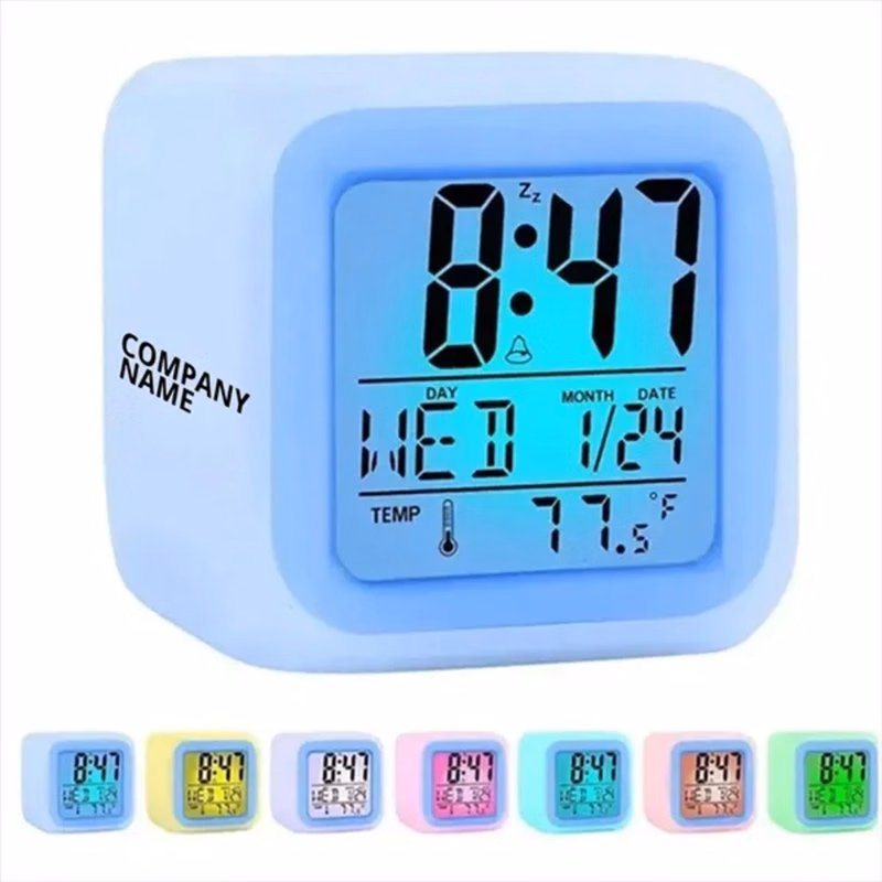LED Color Changing Night Light with Clock