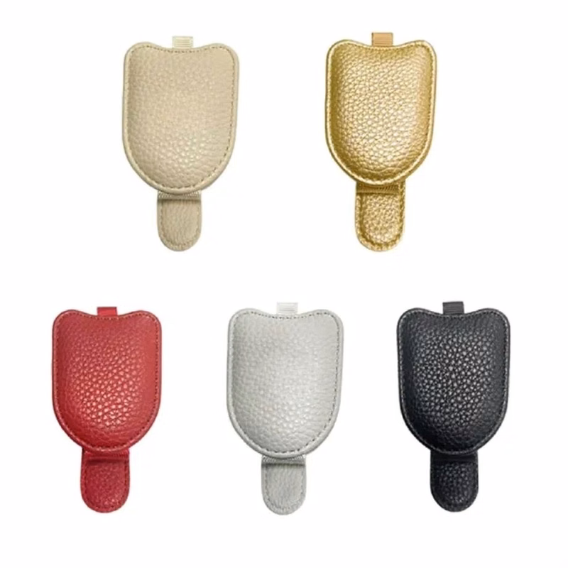 Magnetic Sunglasses Holder for Car Visor PU Clips for Glasse