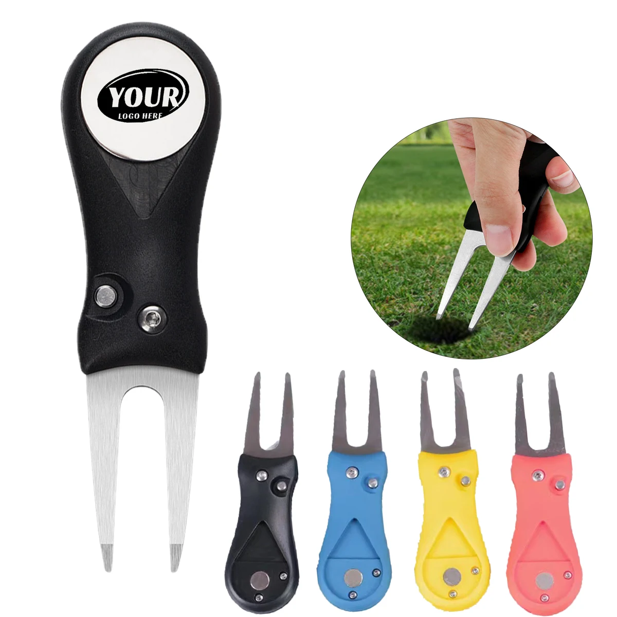 Portable Folding Golf Divot Tool 1