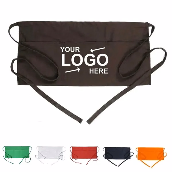 Custom Polyester 3-Pocket Waist Apron — Cooking Gardening Professional Work Essential