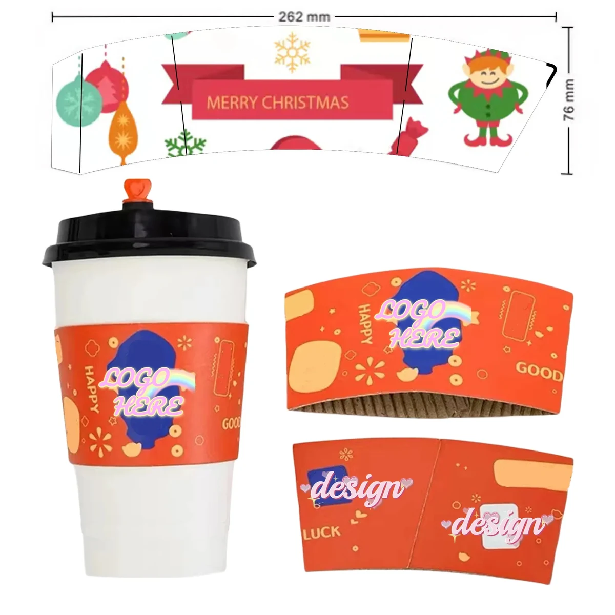 Paper Coffee Cup Sleeve MOQ 500 1