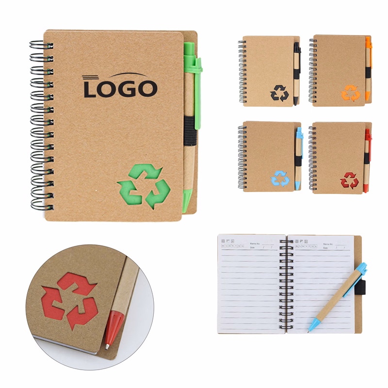 MOQ:50pcs Eco-Friendly Mini Notebook With Pen