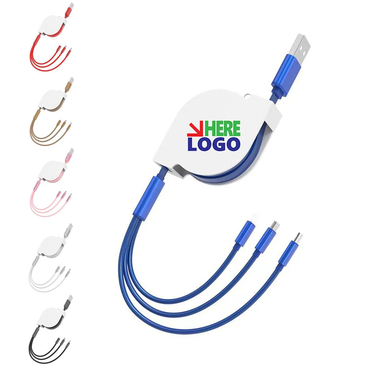 3 In 1 Retractable Charging Cable Metal Case 1