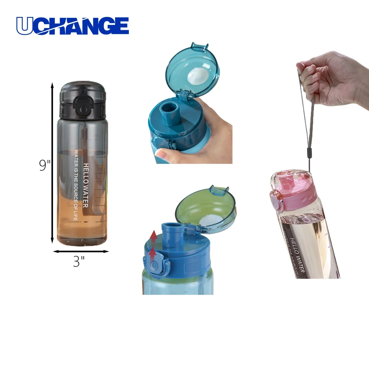 26oz Travel Plastic Water Bottle 1