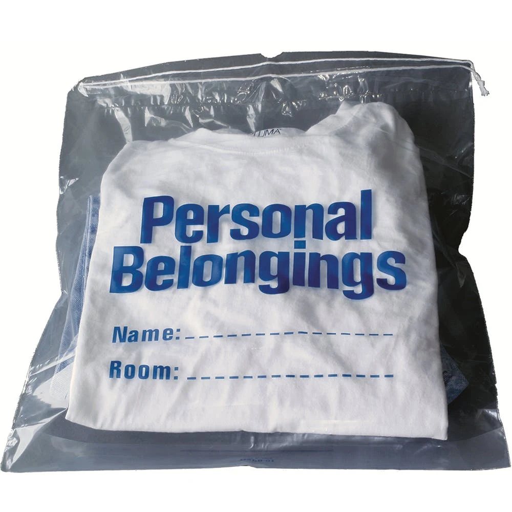 Personal Belongings Bags - Drawstring Clear 1