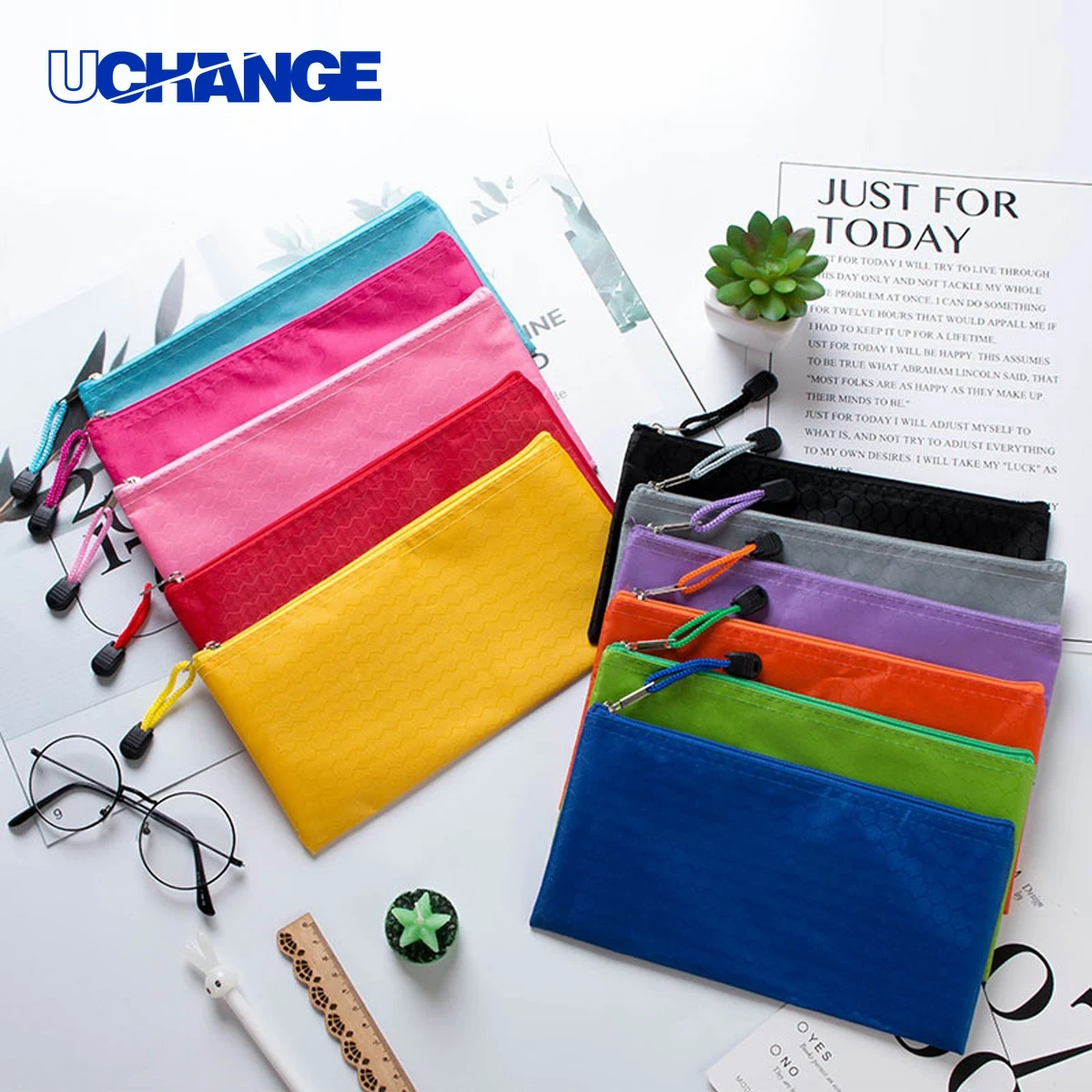 Canvas Zipper Stationery Bag Organizer 1