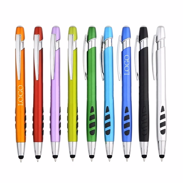 Promotional plastic havana stylus pen
