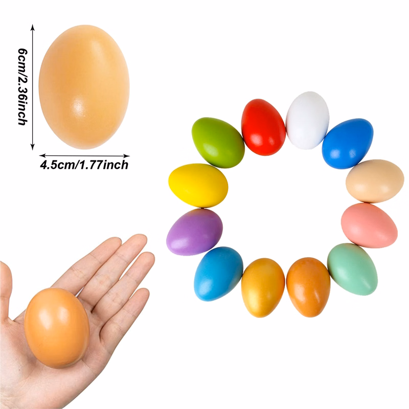 Colorful Wooden Easter Egg