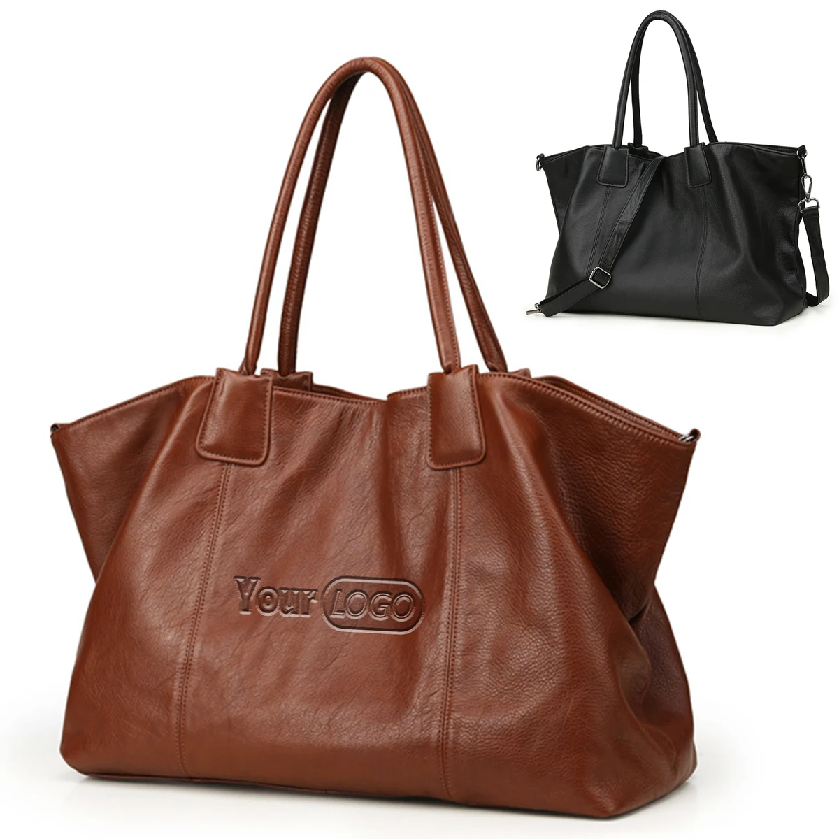 Soft Genuine Leather Top-handle Purse for Women 1