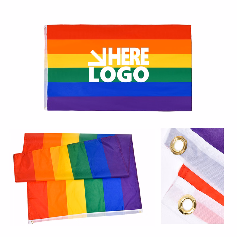 MOQ 50 Rainbow Flag Pride Day 35"x 59"