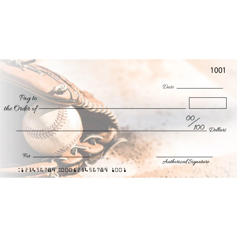 Custom Baseball Glove Big Checks 1