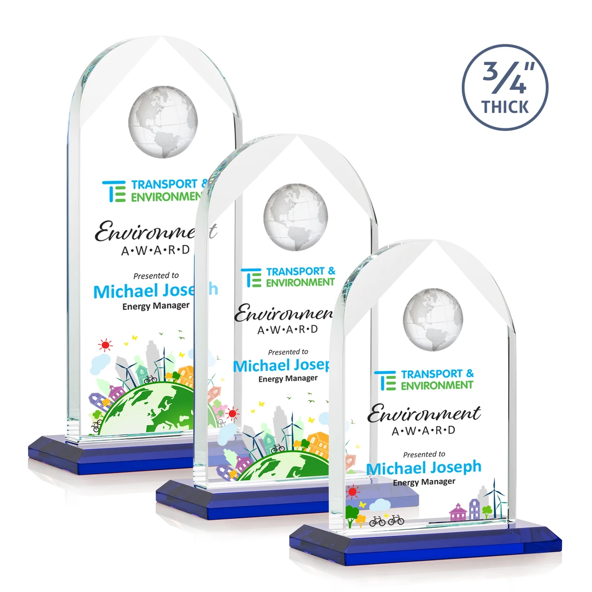 Blake Globe VividPrint™ Award - Blue 1