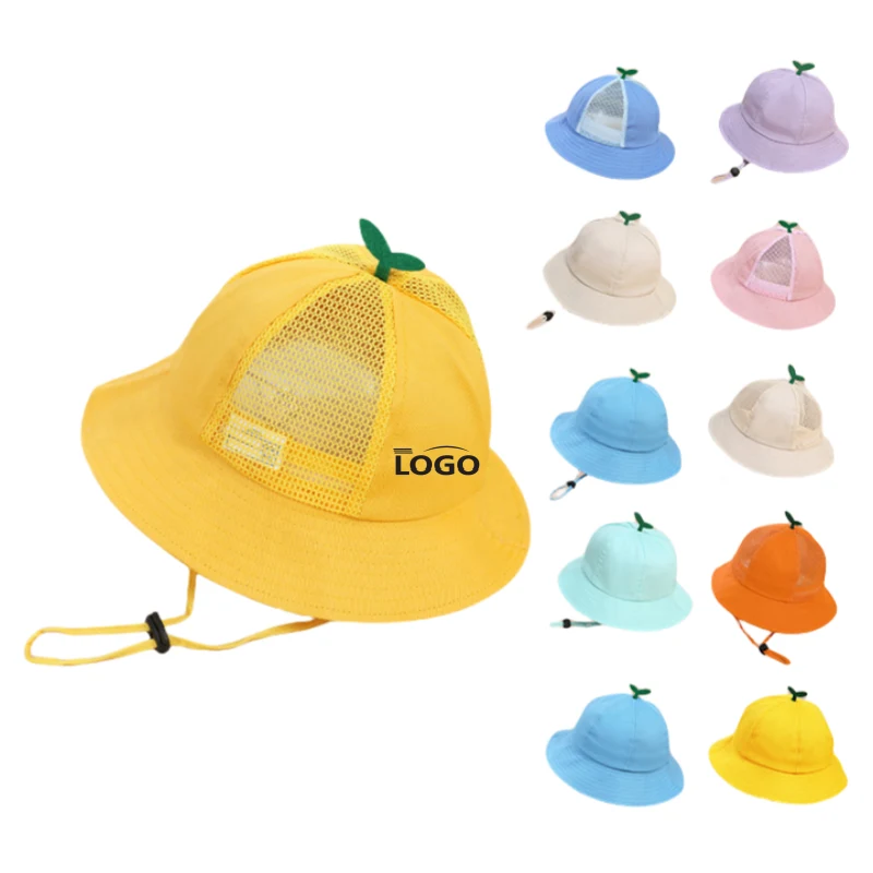 Custom Kids Sun Hat With Logo 1