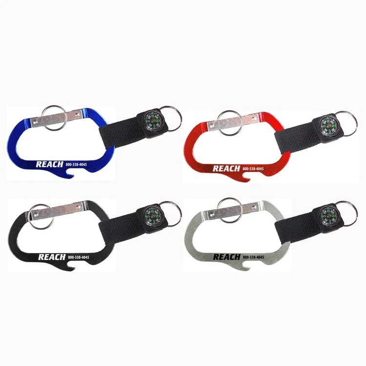 Carabiner with Bottle Opener and Compass 1