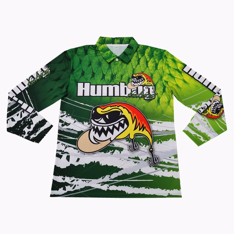 Custom UPF 50+ Sun Protection Dye Sublimation Fishing Polo Shirt