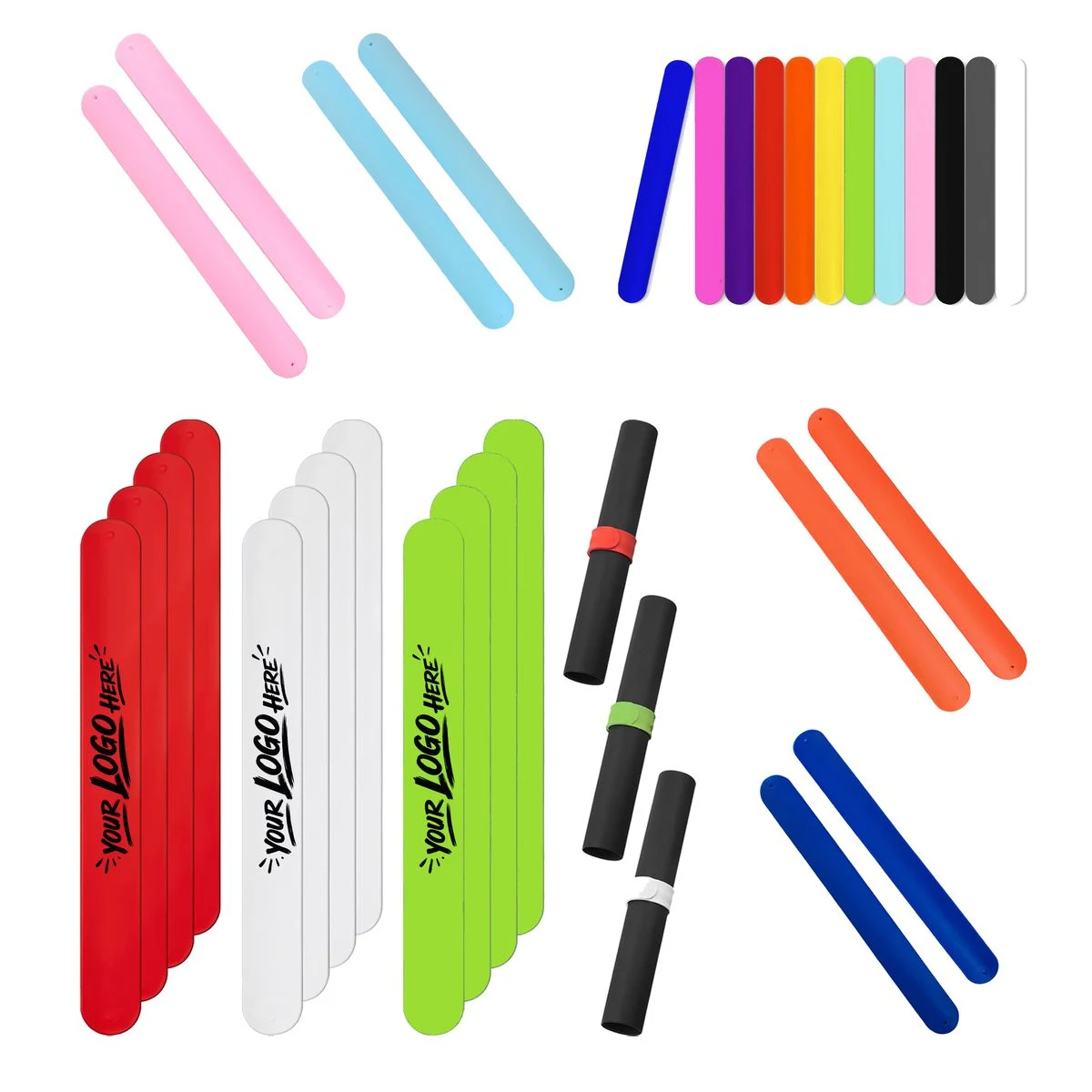 Slap Silicone Wristband Colorful Adjustable Bracelet 1