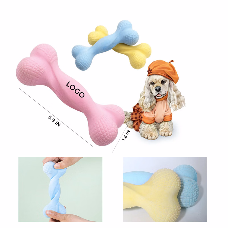 MOQ 10 PCS Safe TPR Bone Pet Toy