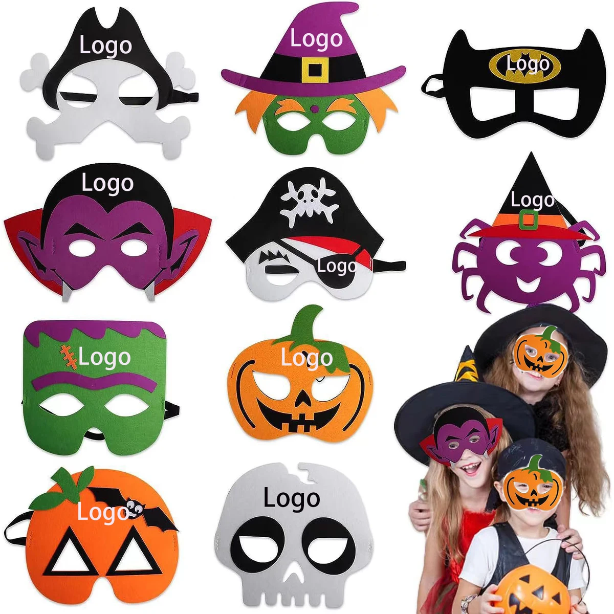 10Pcs Halloween Eye Mask Set 1