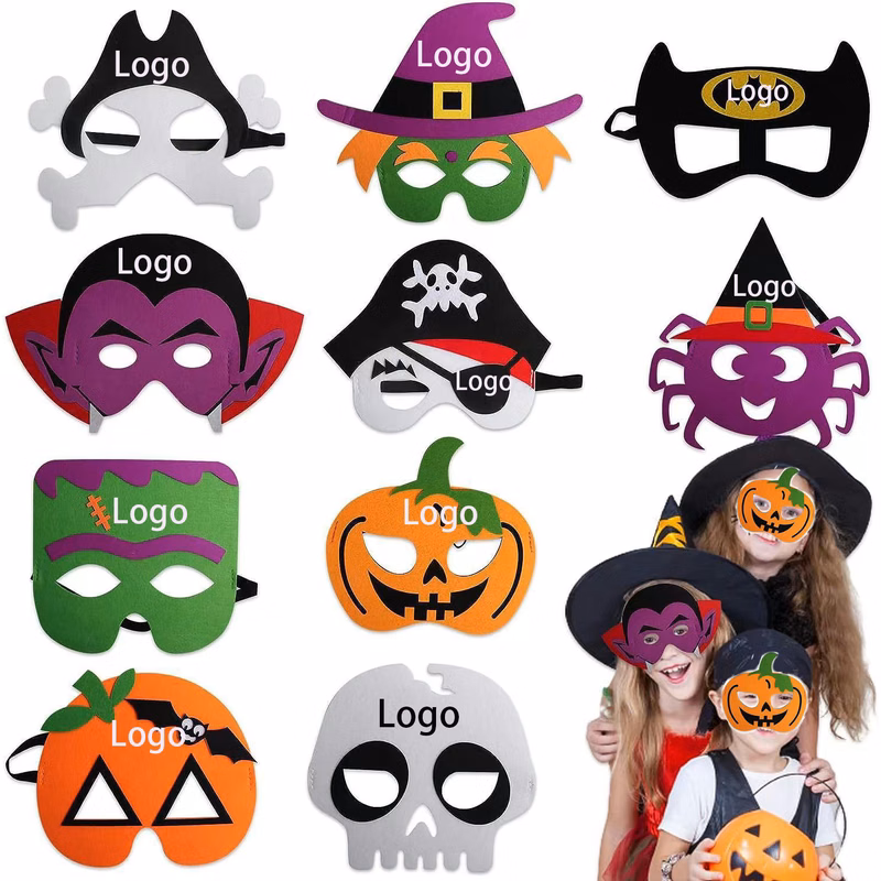 10Pcs Halloween Eye Mask Set