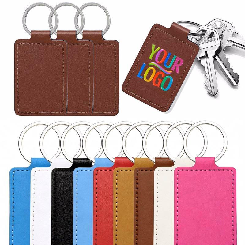 Custom PU Leather Key Fob Tags