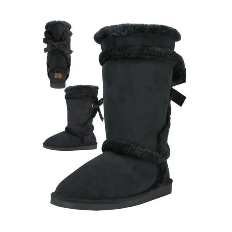 Women's Boots - Black 11" Microfiber Shaft Sizes 6-11 1