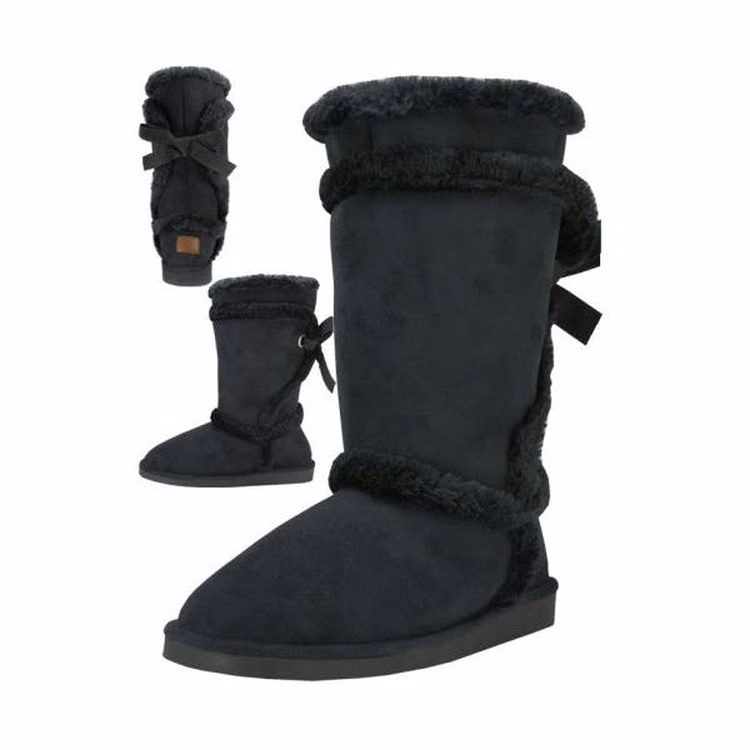 Women's Boots - Black 11" Microfiber Shaft Sizes 6-11