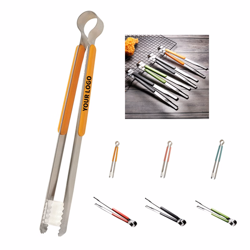 Stainless Steel Grill Tong With Serrated Tip 10" Length