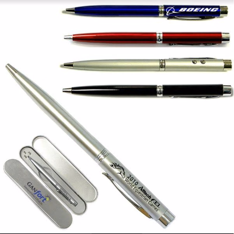 3-In-1 Ballpoint Pen with Laser Pointer & LED Flashlight