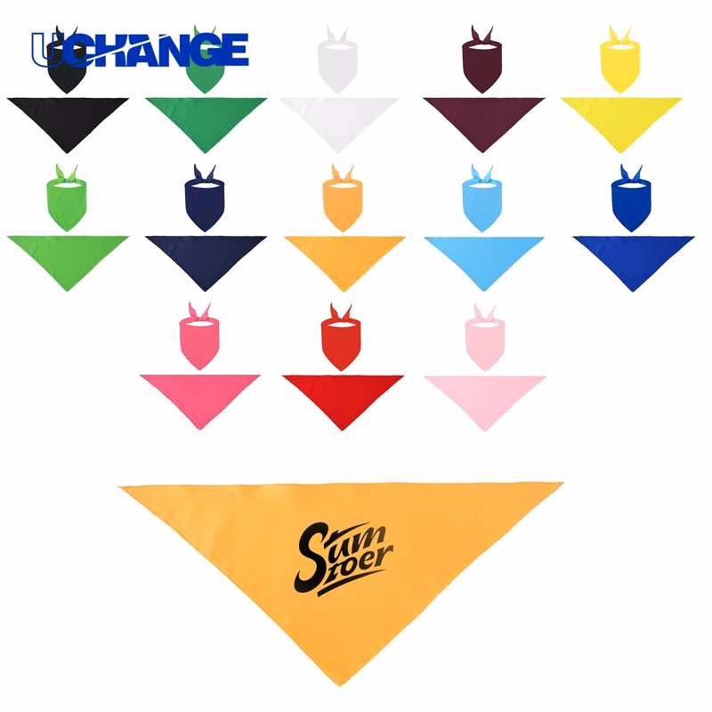 Plain Polyester Pet Bandana for Casual Pet Use