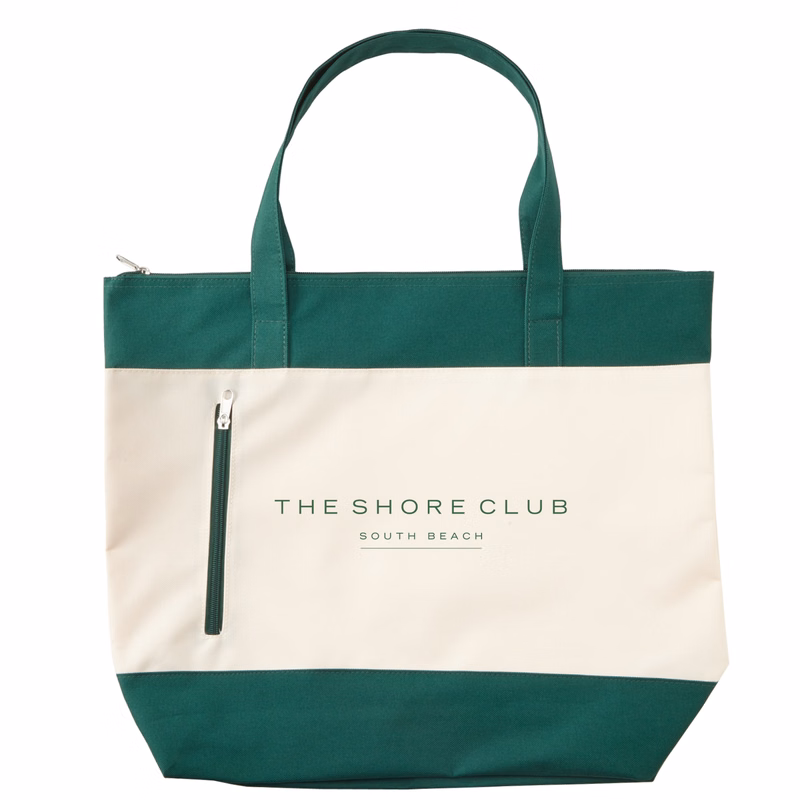Polyester Zipper Beach Tote Bag