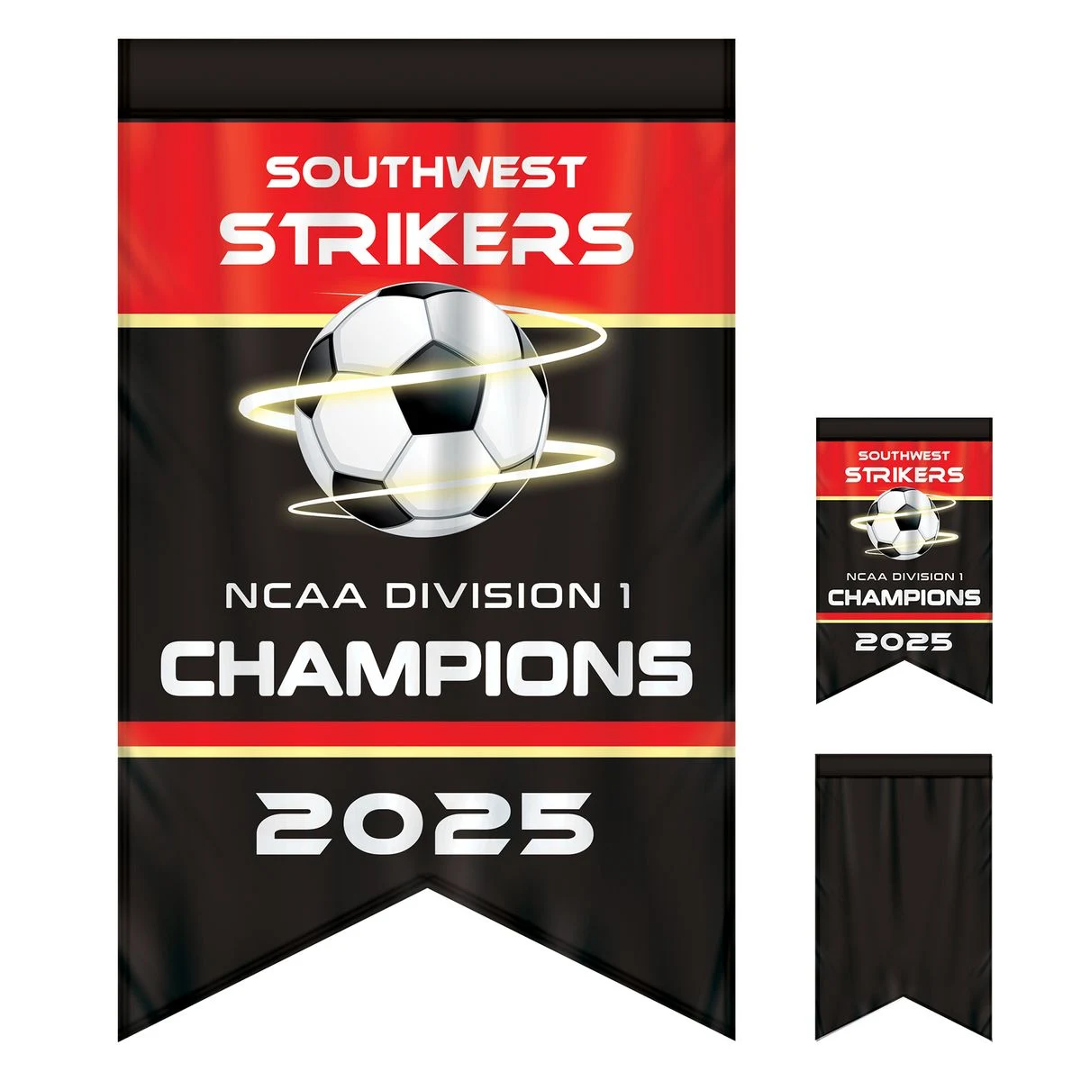 2' x 3' Championship Banner Single Sided with Backliner Dove Tail Cut 1