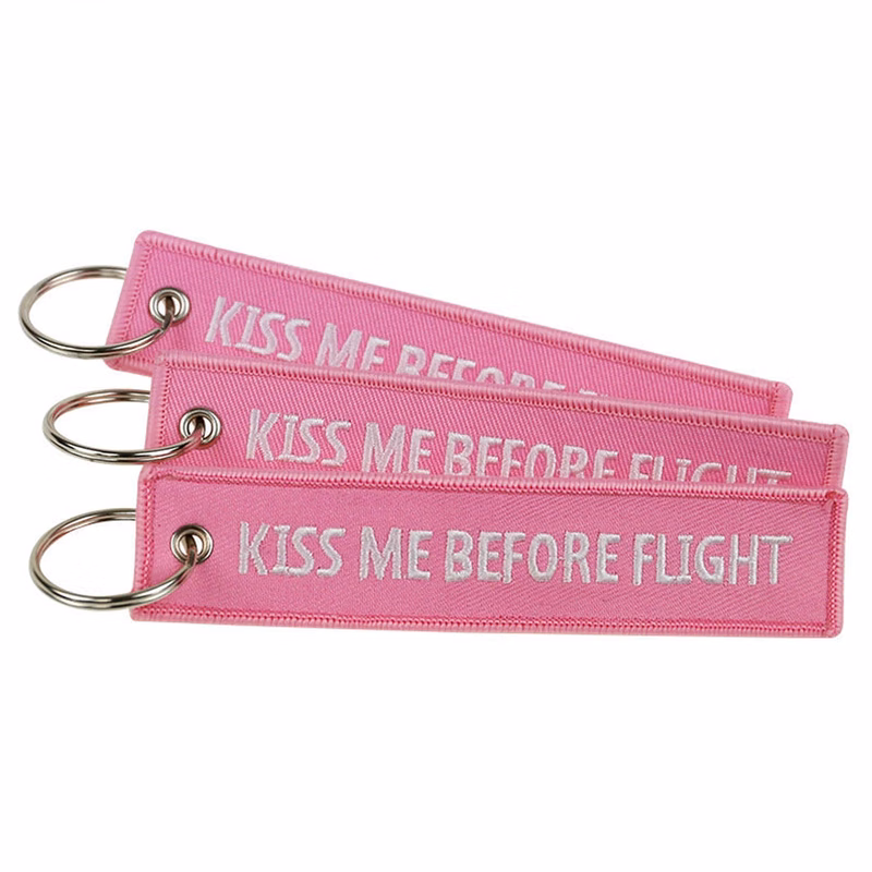 5" x 1" Ring Embroidered Keychain
