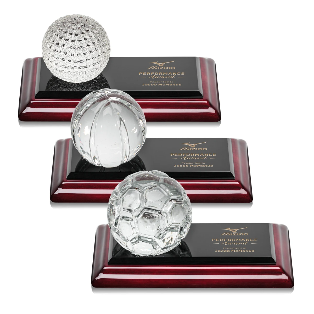 Sports Balls Award on Rosewood Base 1