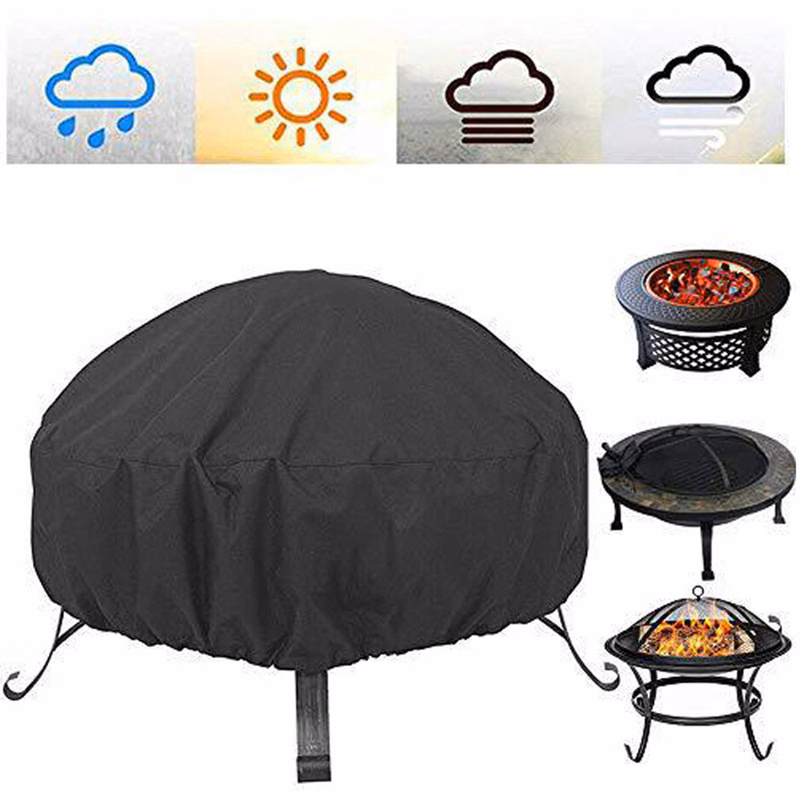 Waterproof Oxford Cloth Round Fire Pit Cover