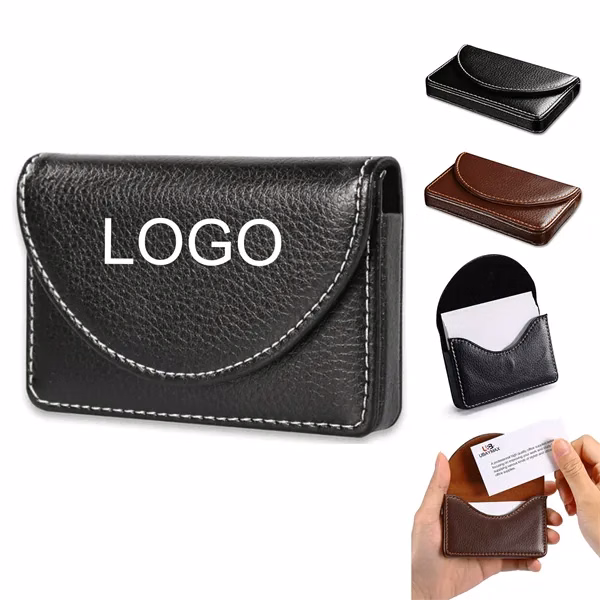 Custom LOGO PU Leather Credit Card ID Holder